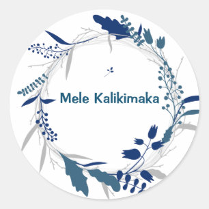Adesivo Redondo Mele Kalikimaka