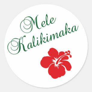Adesivo Redondo Mele Kalikimaka