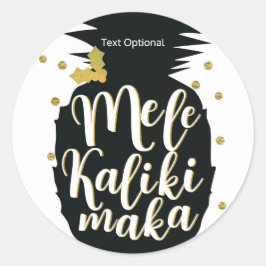 Adesivo Redondo Mele Kalikimaka Abacaxi Natal Férias Personalizado