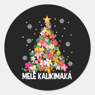 Adesivo Redondo Mele Kalikimaka Havaí Natal Gir