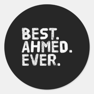 Adesivo Redondo Melhor. Ahmed. Nunca. Gi De Piada De Nome Personal