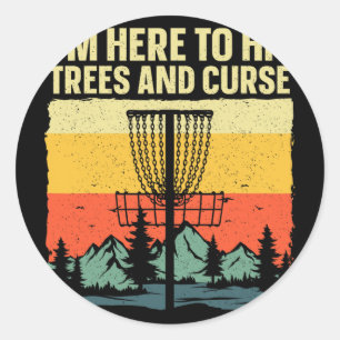 Adesivo Redondo Melhor Arte de Disc Golf Para Homens Mulheres Cria