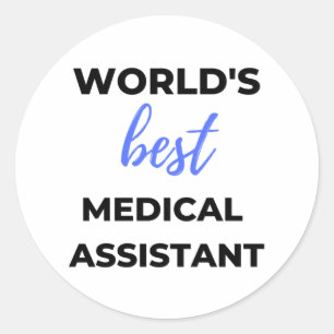 Adesivo Redondo Melhor Assistente Médico do Mundo 2