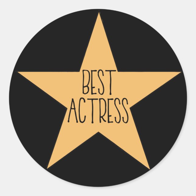 Adesivo Redondo "Melhor Atriz" (Frente)