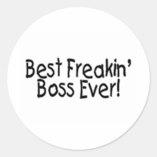 Adesivo Redondo Melhor Chefe de Freakin Nunca