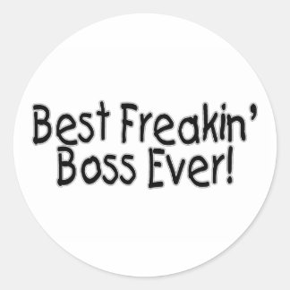 Adesivo Redondo Melhor Chefe de Freakin Nunca