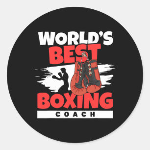 Adesivo Redondo Melhor Clube de Boxe do Mundo Treinador de Boxe Ki
