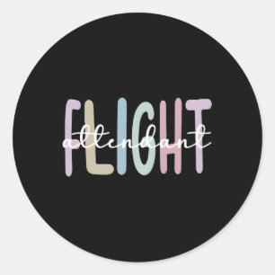 Adesivo Redondo Melhor Comissária de Apreciação de Voo Stewardese