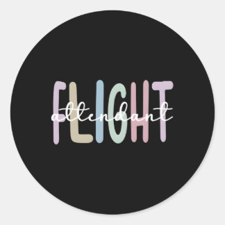 Adesivo Redondo Melhor Comissária de Apreciação de Voo Stewardese