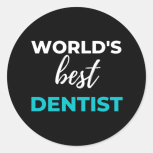 Adesivo Redondo Melhor Dentista do Mundo