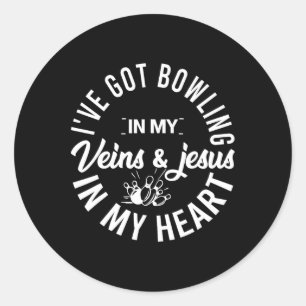 Adesivo Redondo Melhor Design Boliche para Homens Mulheres Jesus C