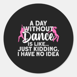 Adesivo Redondo Melhor Design De Dança Para Mulheres Dançarinas Da