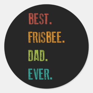 Adesivo Redondo Melhor Disco Pai Frisbee Já Existiu Vintage Ultima