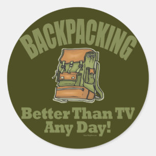 Adesivo Redondo Melhor do que a TV - Embalagem traseira