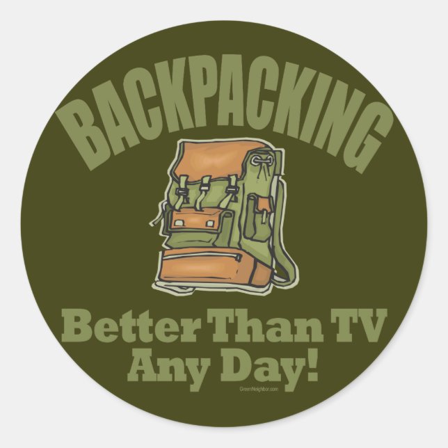 Adesivo Redondo Melhor do que a TV - Embalagem traseira (Frente)