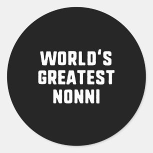 Adesivo Redondo Melhor família engraçada de nonni do mundo Melhor 