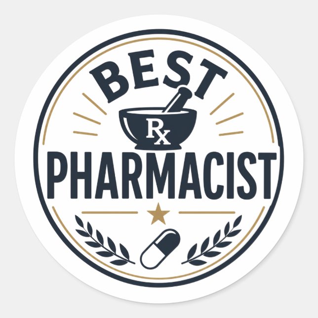 Adesivo Redondo Melhor Farmacêutico (Frente)