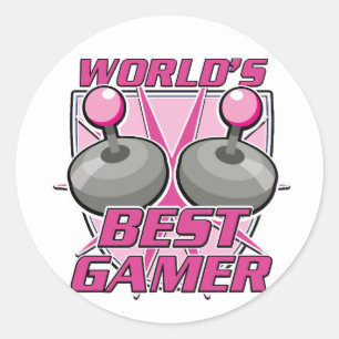 Adesivo Redondo Melhor Gamer do Mundo