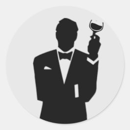Adesivo Redondo Melhor homem ou Padrinho de casamento Convidar sel
