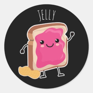 Adesivo Redondo Melhor Juntos (PB e J): Jelly