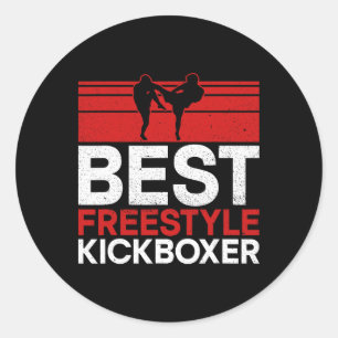 Adesivo Redondo Melhor Kickboxer Freestyle - Material Arts Kickbox