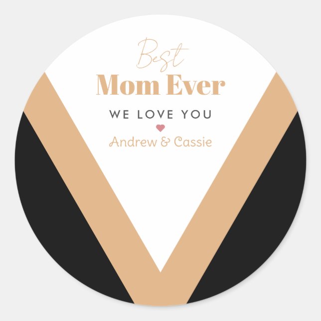Adesivo Redondo Melhor mãe de sempre (Frente)
