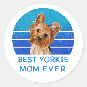 Adesivo Redondo Melhor mãe de Yorkshire.