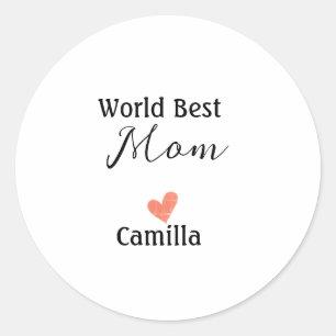 Adesivo Redondo Melhor mãe do mundo feliz dia das mães avó namhear