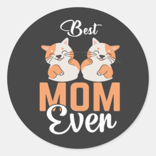 ADESIVO REDONDO MELHOR MÃE GATO ALGUMA VEZ HOODIE