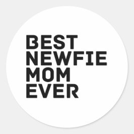 Adesivo Redondo Melhor Mãe Nova de Todos - Cão da Terra Nova
