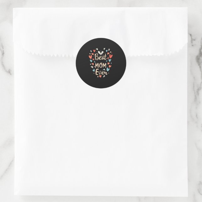 Adesivo Redondo Melhor Mãe Nunca (Bolsa)