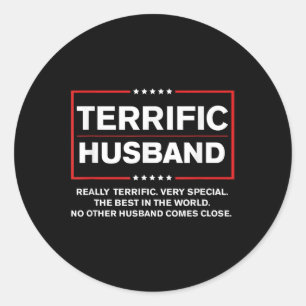 Adesivo Redondo Melhor Marido Trump 2024 - Excelente Marido Engraç