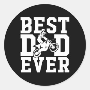 Adesivo Redondo Melhor Pai De Alguma Vez Para Bikers De Sujeira