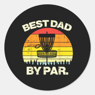 Adesivo Redondo Melhor Pai de Disc Golf Por Frisbee Par Frolf Dia