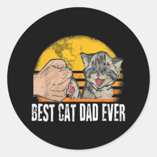 Adesivo Redondo Melhor Pai De Gato De Pai De Gato Engraçado Que O