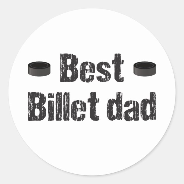 Adesivo Redondo Melhor Pai de Hockey Billet (Frente)