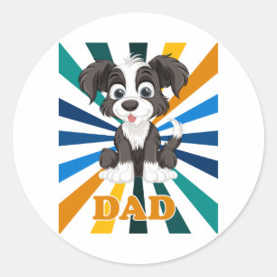 Adesivo Redondo Melhor Pai de Shih Tzu de Todos os Tempos Presente