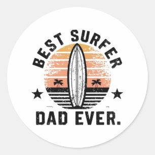 Adesivo Redondo Melhor Pai de Surfer