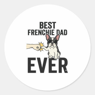 Adesivo Redondo Melhor Pai Frenchie de Todos os Tempos Camisa Dive