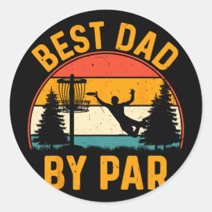 Adesivo Redondo Melhor Pai Por Par Disc Golf Frisbee Golfista Disc