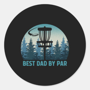 Adesivo Redondo Melhor Pai Por Par Divertido Disco Golfe Frisbee G