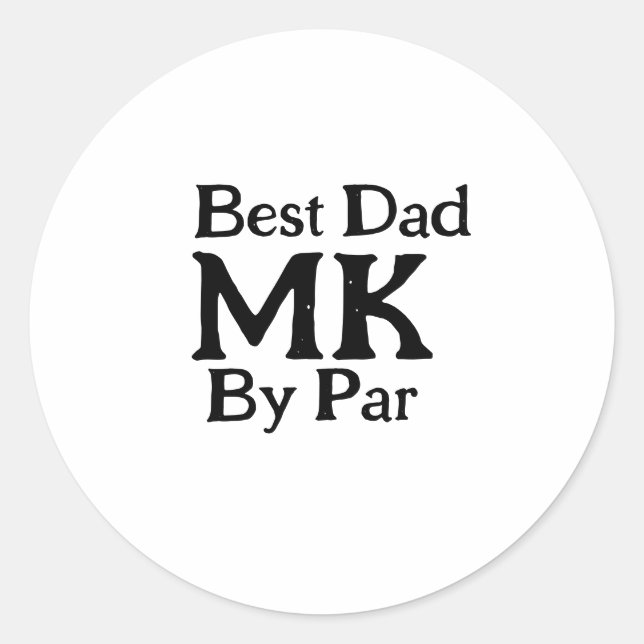 Adesivo Redondo Melhor pai por par monograma dia de os pais simple (Frente)