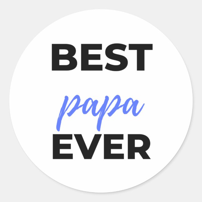 Adesivo Redondo Melhor Papa Ever Bl (Frente)
