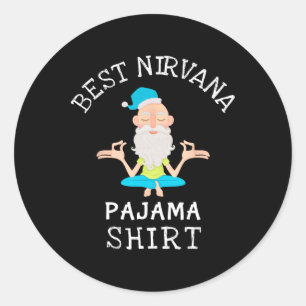 Adesivo Redondo Melhor Pijama Nirvana Para Yoga E Relaxamento
