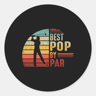 Adesivo Redondo Melhor Pop Por Dia de os pais Par Golf Dons Para D