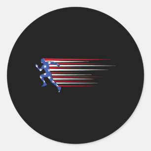 Adesivo Redondo Melhor Presente Da Equipe Usa Bandeira Americana D
