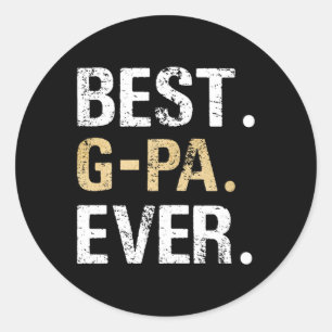 Adesivo Redondo Melhor Presente G-pa Graphic G-pa Da Avô Gra