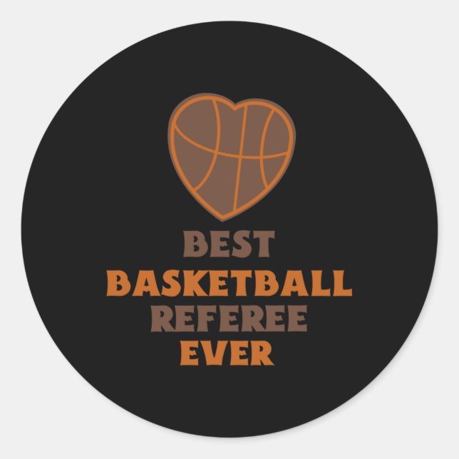 Adesivo Redondo Melhor Referendo de Basquete Nunca (Frente)