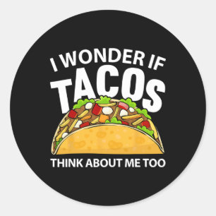 Adesivo Redondo Melhor Taco Art Para Homens Cinco De Mayo Mexicano