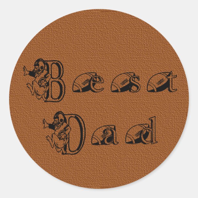 Adesivo Redondo Melhor texto de futebol do Pai (Frente)